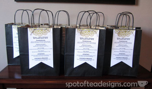 Custom Hotel Wedding Welcome Bags Personalized Printed 