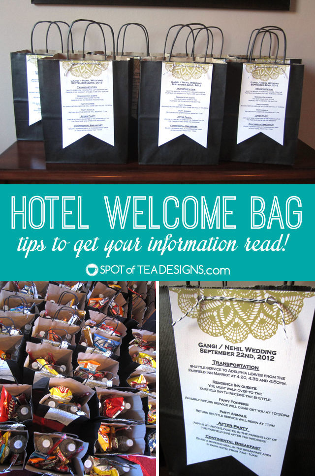 what to put in hotel bags for wedding guests