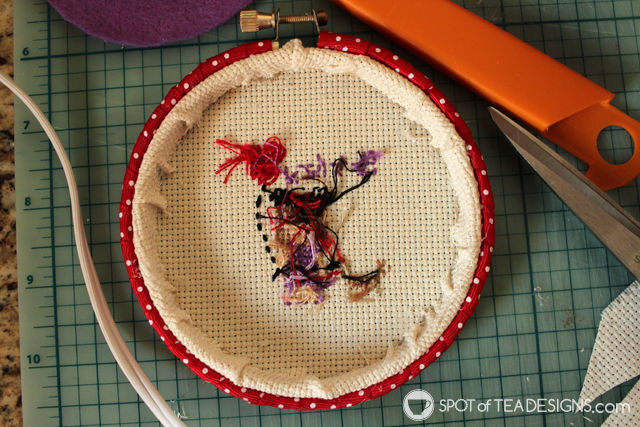 Cross Stitch Portrait Hoop Ornaments | Spot of Tea Designs