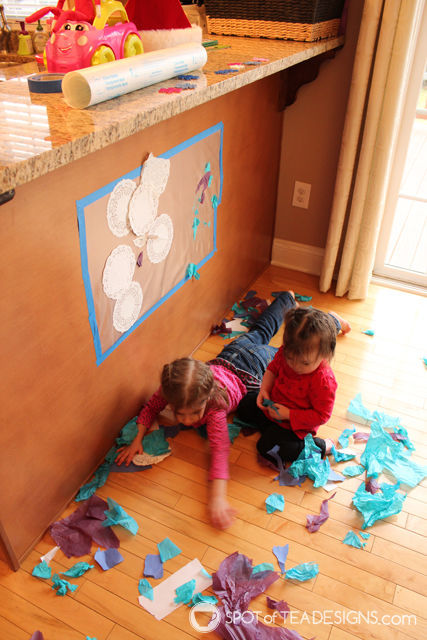 Winter Sticky Wall Contact Paper Activity for Toddlers | Spot of Tea ...