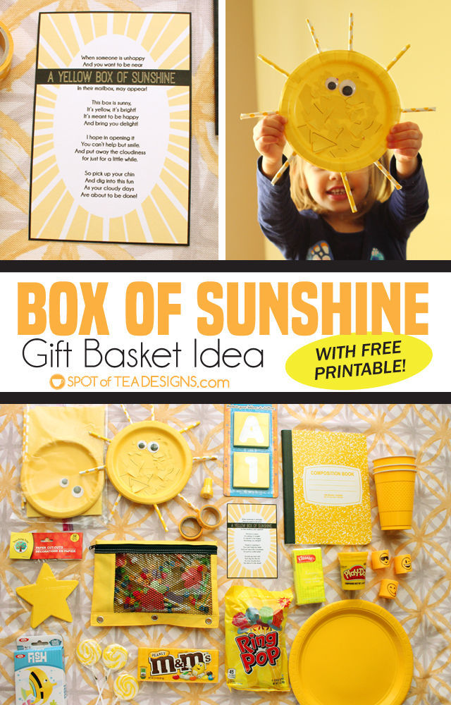 Box of Sunshine Gift Basket Idea (plus free printable ...