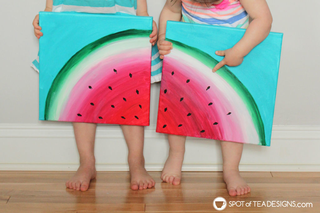 Sweet Summer Watermelon Canvas Art - Spot of Tea Designs