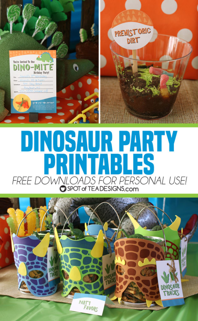 Dinosaur Party Printables Free To Download For Personal Use Spot Of 