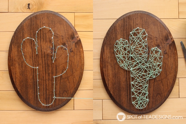 Cactus String Art with Free Printable | Spot of Tea Designs