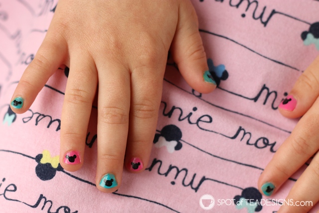 Mickey Mouse Nail Art Spot Of Tea Designs Mickey Mouse Nail Art Easy Pens To Use On Kids Spotofteadesigns