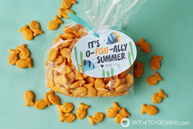 End of the School Year Gift Idea: O-Fish-Ally Summer Favor Tag - Spot ...