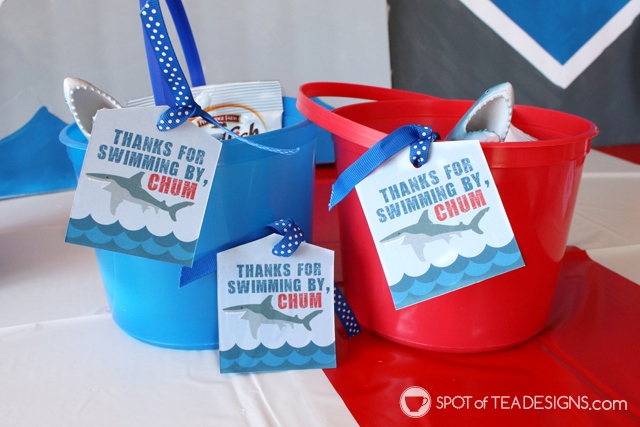 Shark party printables to make your shark birthday party jawsome! | spotofteadesigns.com