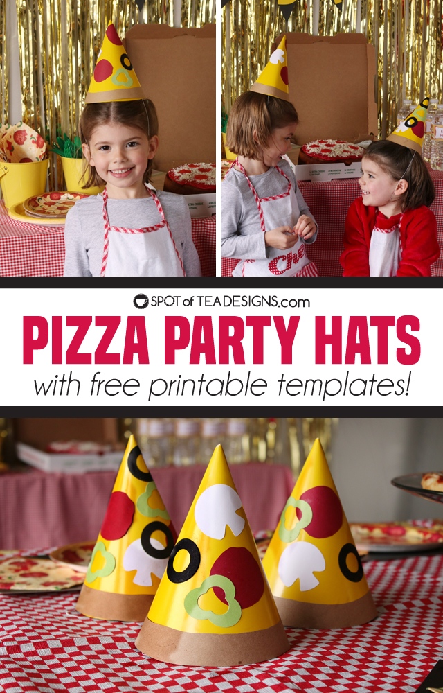 Download Pizza Party Hats With Free Printable Templates Spot Of Tea Designs