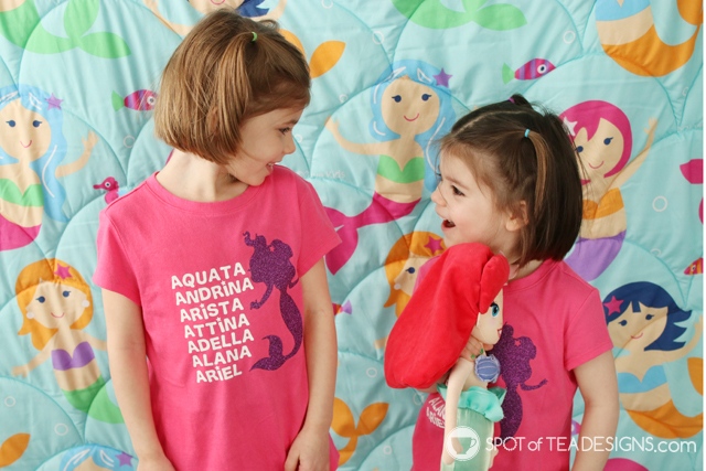 DIY Disney T-shirt: The Little Mermaid sisters with free SVG cut file! | spotofteadesigns.com