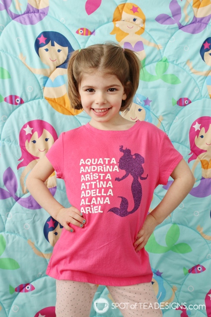 DIY Disney T-shirt: The Little Mermaid sisters with free SVG cut file! | spotofteadesigns.com