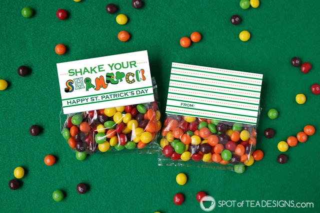 St. Patrick's Day party printables - instant download tags and bag toppers | spotofteadesigns.com