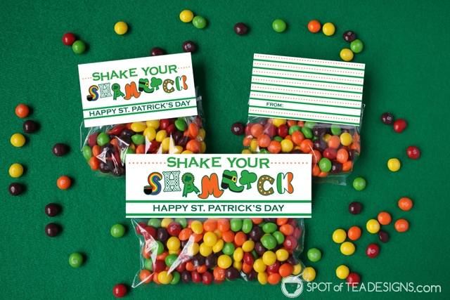 St. Patrick's Day party printables - instant download tags and bag toppers | spotofteadesigns.com