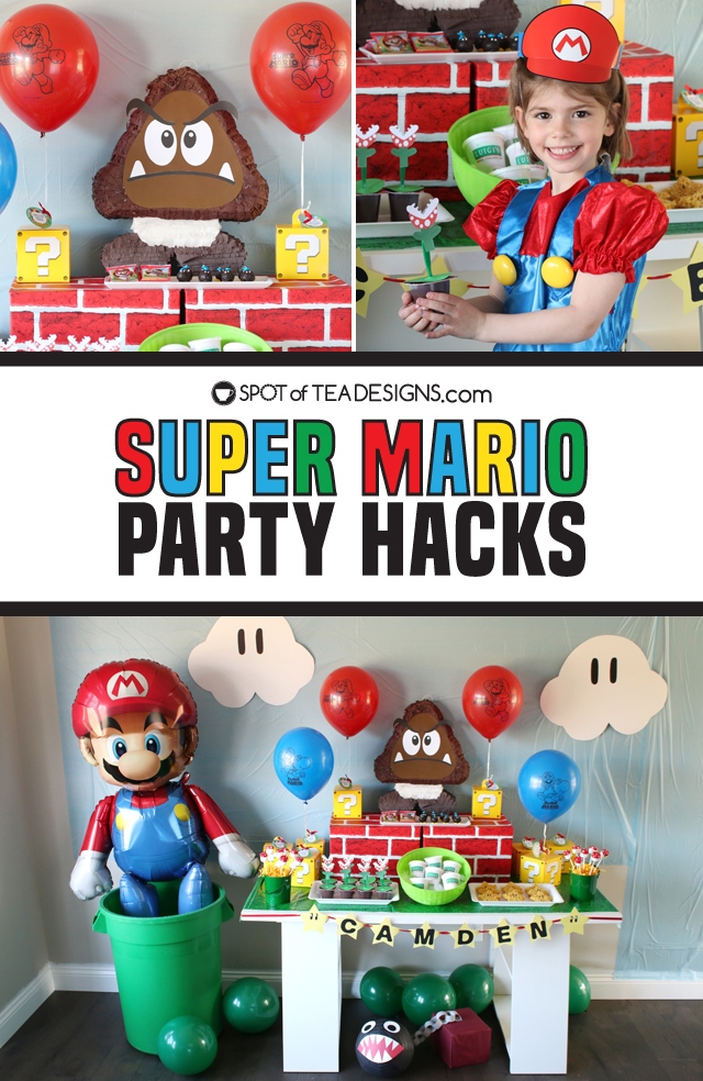 Super Mario Party Hacks - with free printables | spotofteadesigns.com