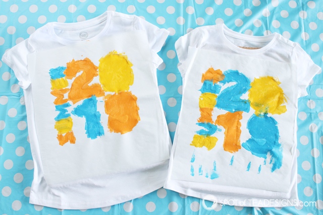 DIY summer t-shirt with freezer paper tutorial | spotofteadesigns.com