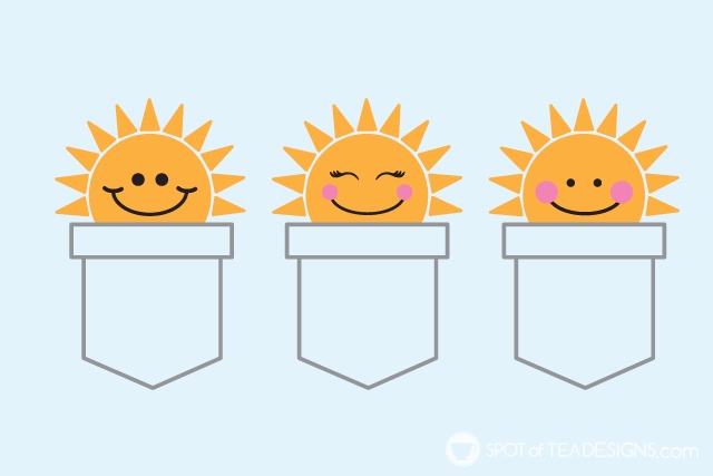 DIY T-shirt - Sunshine in my pocket with free SVG file | spotofteadesigns.com