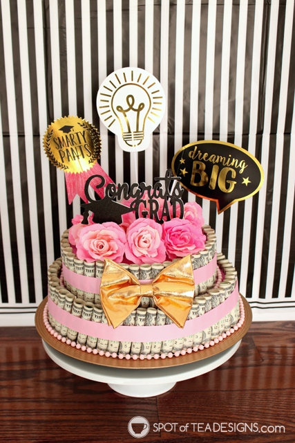Non edible cake gifts they'll love and how to make them - money cake | spotofteadesigns.com