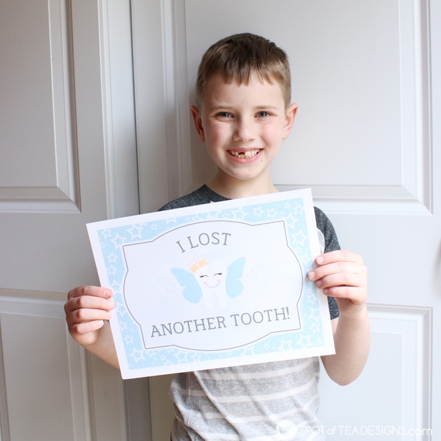 Tooth Fairy Kit - both boy and girl versions are available for instant download. Includes items for first lost tooth and any one after! | spotofteadesigns.com