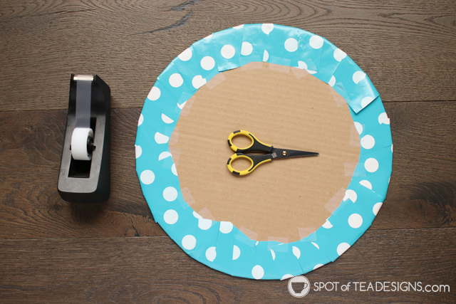 How to make a diaper cake for a baby shower without rollling diapers and using rubber bands | spotofteadesigns.com