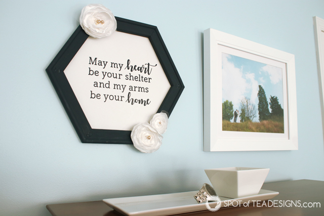 Reverse canvas wedding vows wall art | spotofteadesigns.com