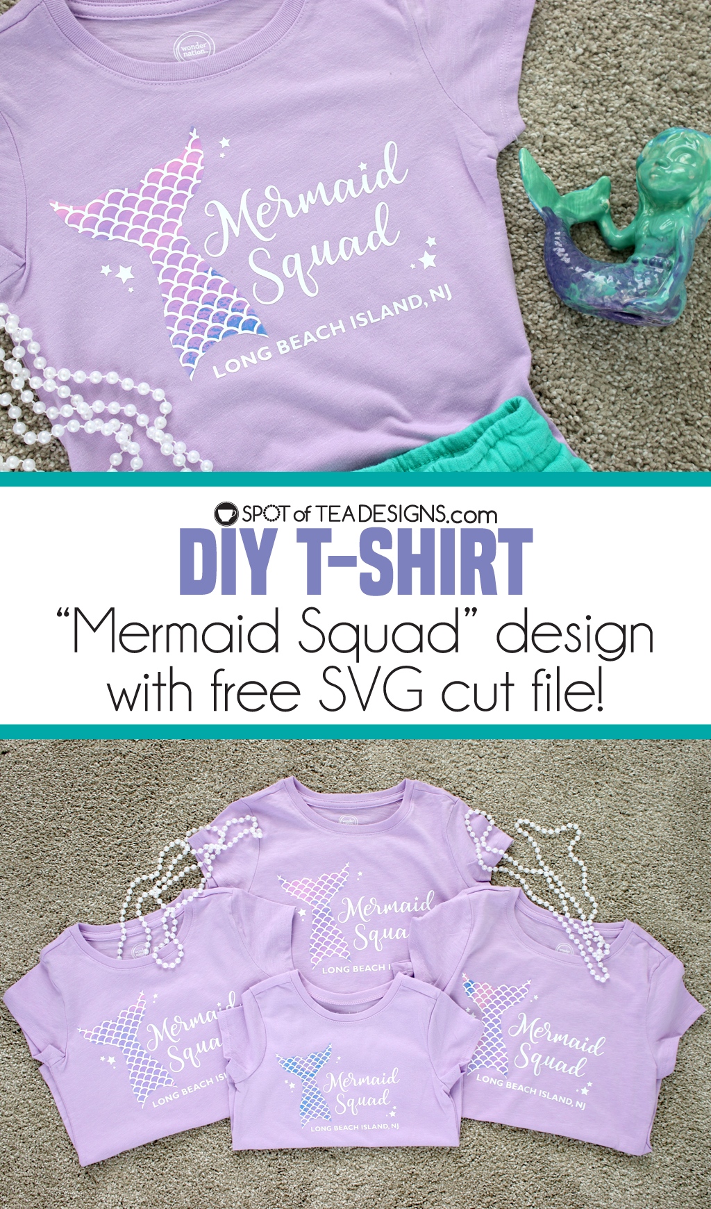 Download Diy T Shirt Mermaid Squad Spot Of Tea Designs