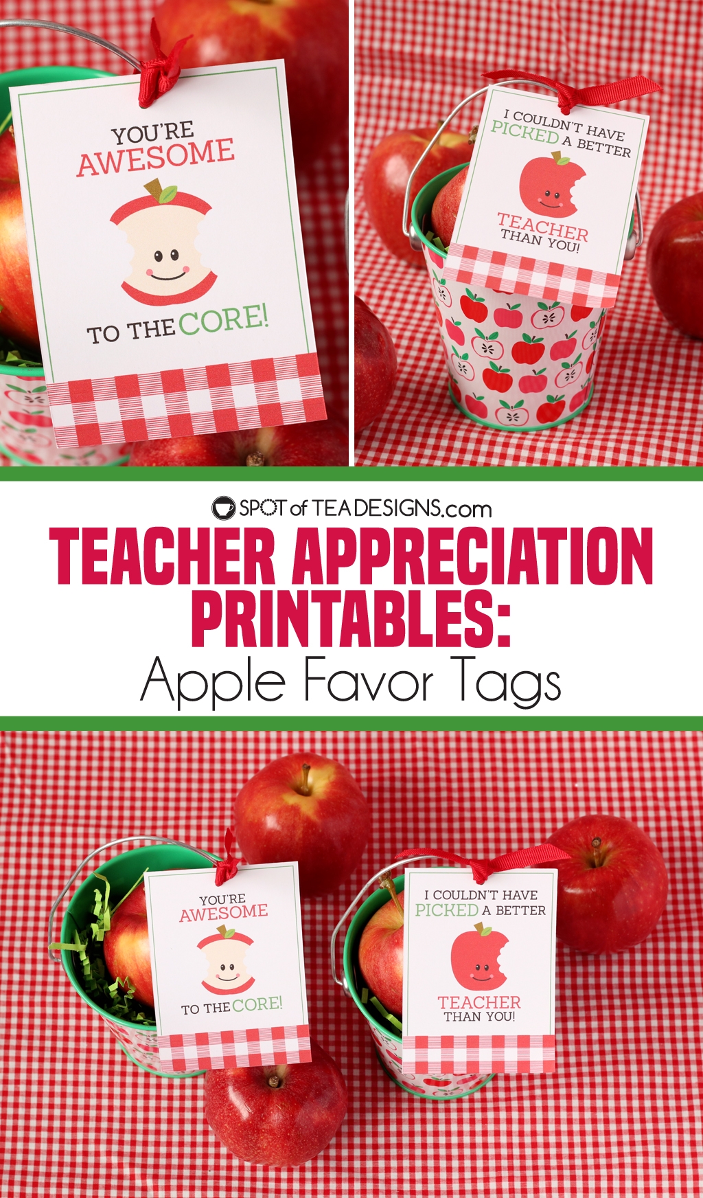 Download Teacher Appreciation Printables Apple Favor Tags Spot Of Tea Designs