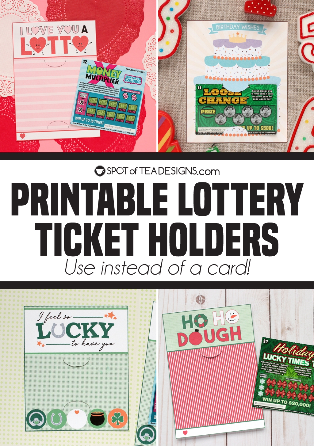 Printable Lottery Ticket Holders Spot Of Tea Designs