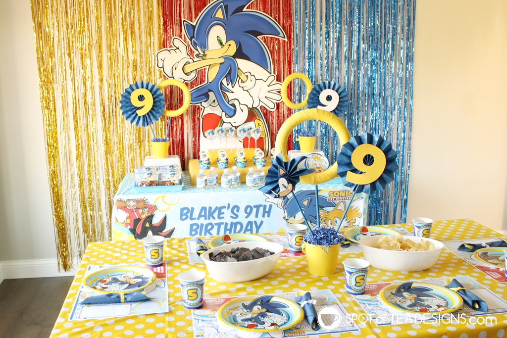 Sonic the Hedgehog Party Hacks - Spot of Tea Designs