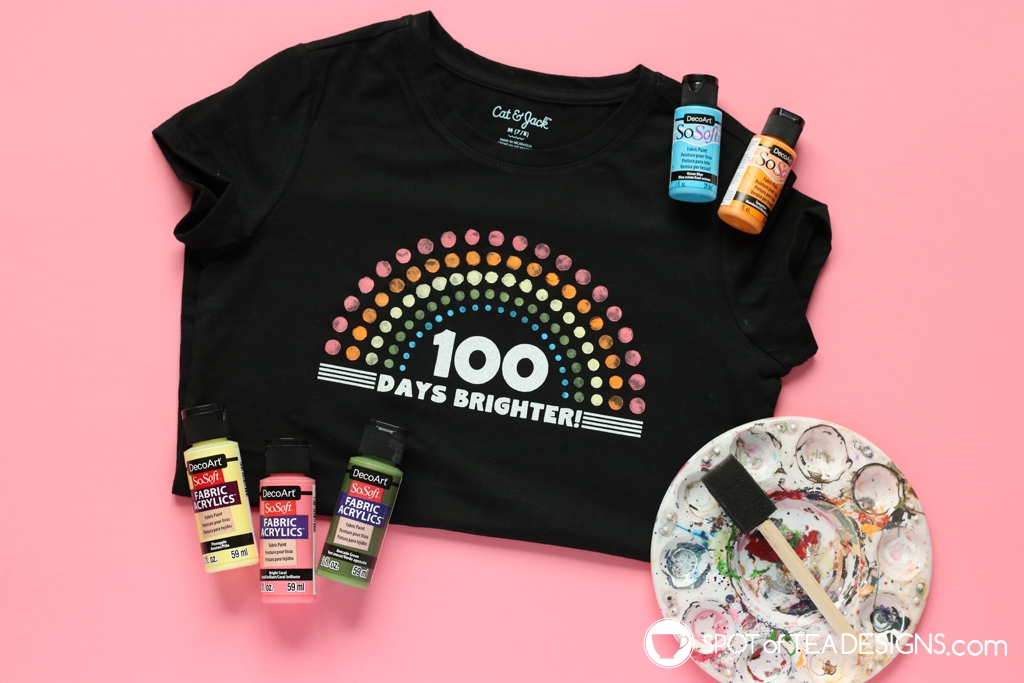 breuk verbannen Hymne 100 Days of School T-shirt | 100 Days Brighter - Spot of Tea Designs