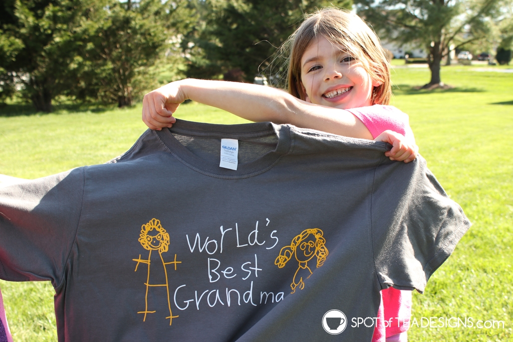 Mother's Day Gift Idea  DIY T-shirt From Kid Drawings - Spot of