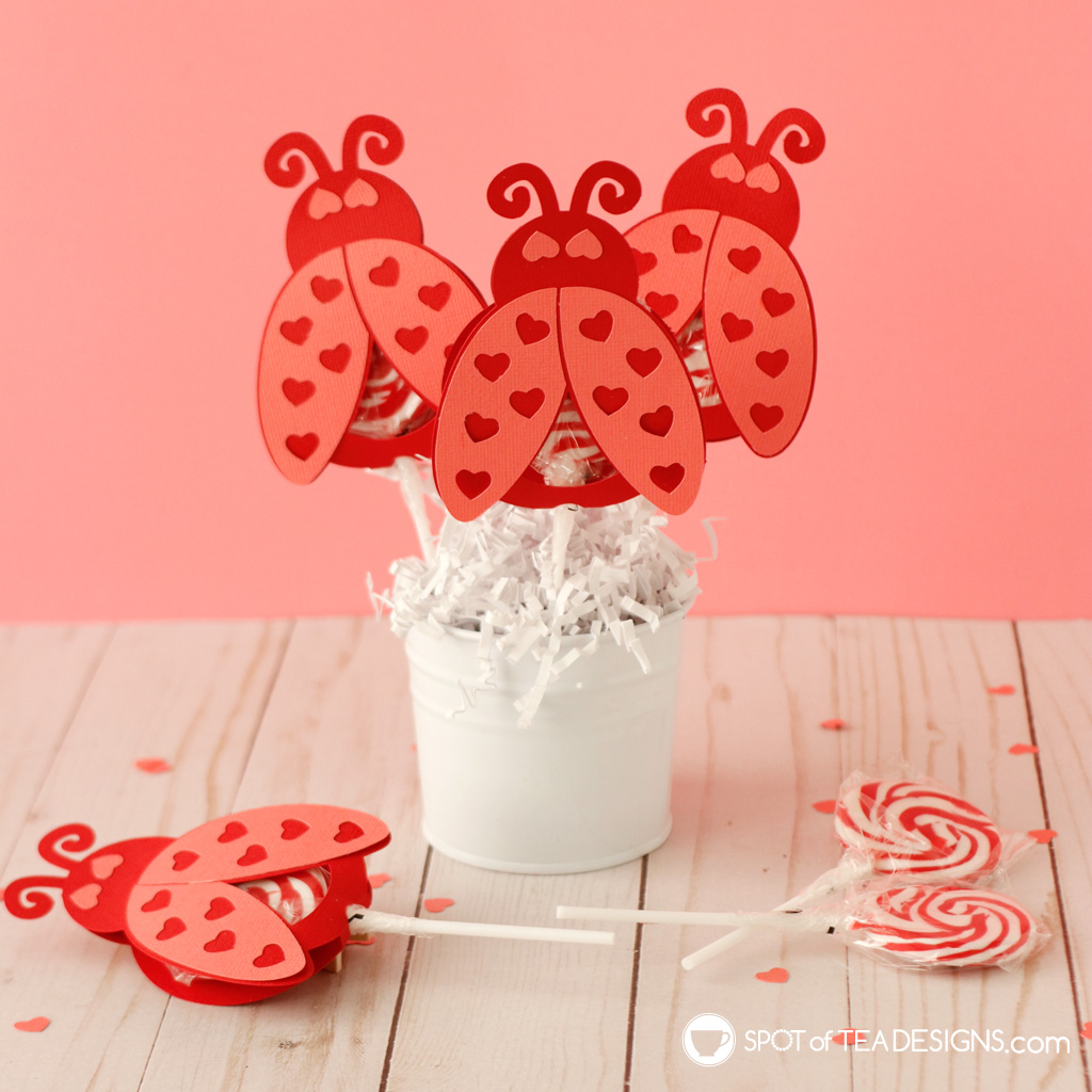 Love Bug Lollipop Holder SVG - Spot of Tea Designs