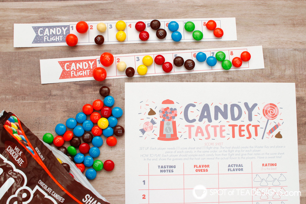 Printable Game Candy Taste Test Spot of Tea Designs