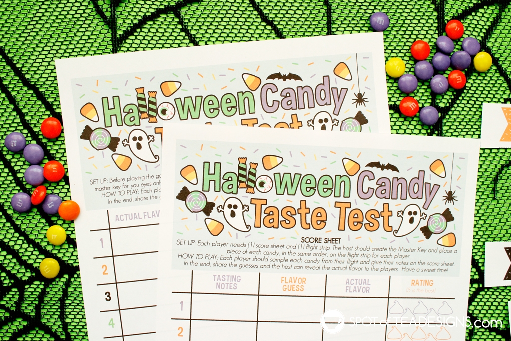 Halloween Taste Test Printable Halloween Game - Spot of Tea Designs