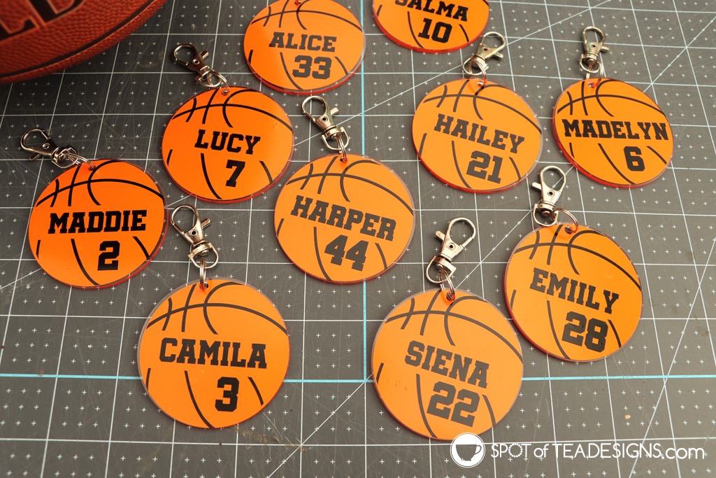 Basketball Testing Tags Basketball Bag Tags - Spot of Tea Designs